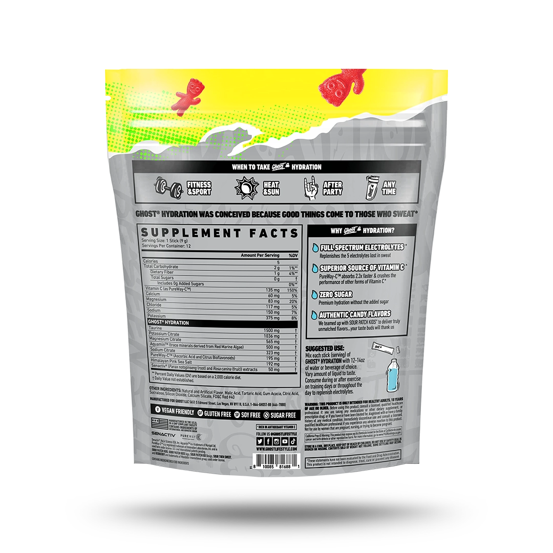 GHOST® HYDRATION STICKS 12-PACK x SOUR PATCH KIDS® | REDBERRY®
