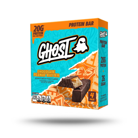 GHOST® PROTEIN BARS 4 PACK | CHOCOLATE PEANUT BUTTER - GHOST LIFESTYLE