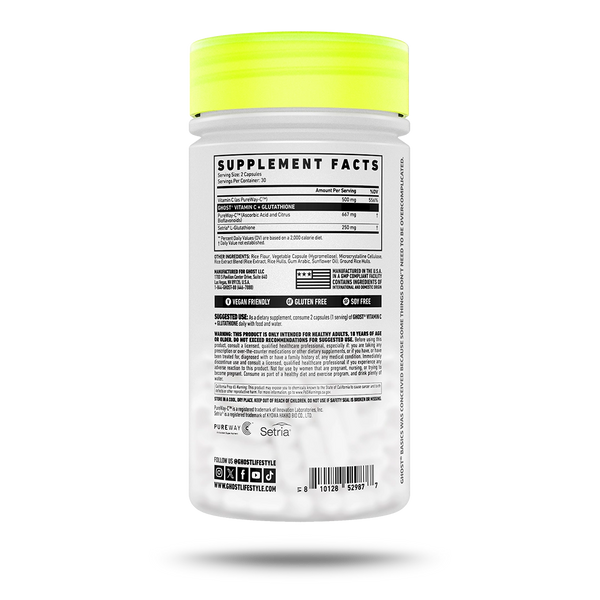 GHOST BASICS VITAMIN C + GLUTATHIONE | VITAMIN C SUPPLEMENT GHOST BASICS VITAMIN C + GLUTATHIONE | VITAMIN C SUPPLEMENT
