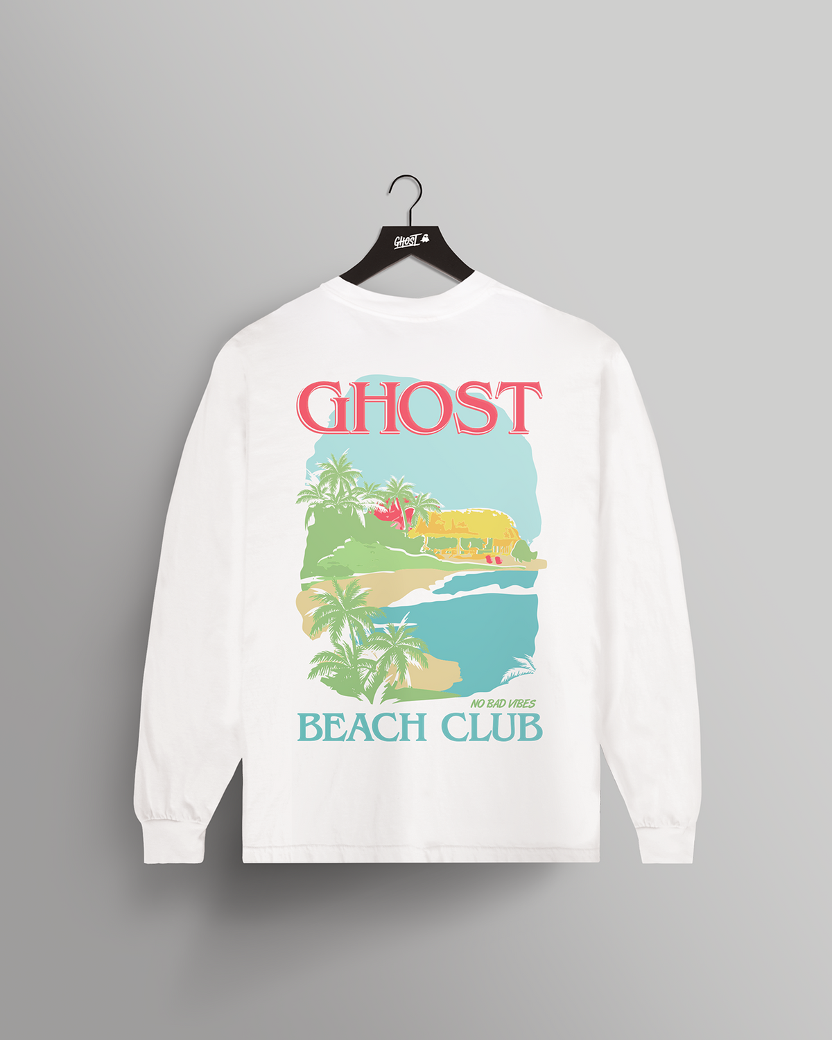 GHOST® SUMMER GRAPHIC LONG SLEEVE | WHITE