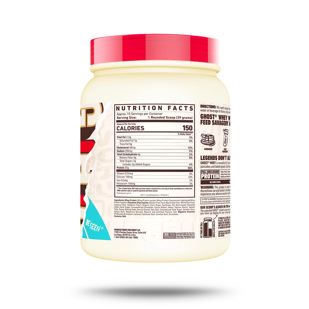 GHOST® 1LB WHEY | CHOCOLATE CHIP COOKIES