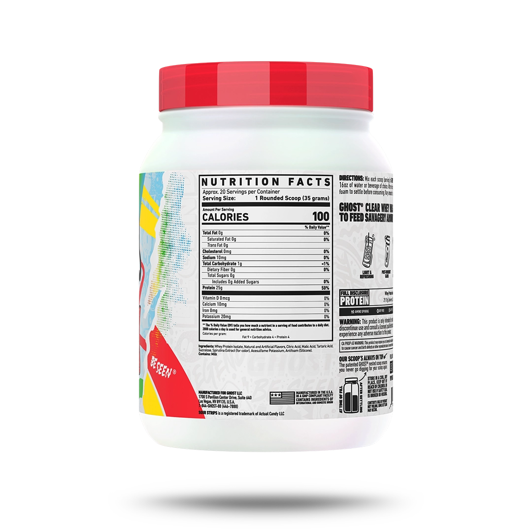 GHOST® CLEAR WHEY x SOUR STRIPS® | RAINBOW
