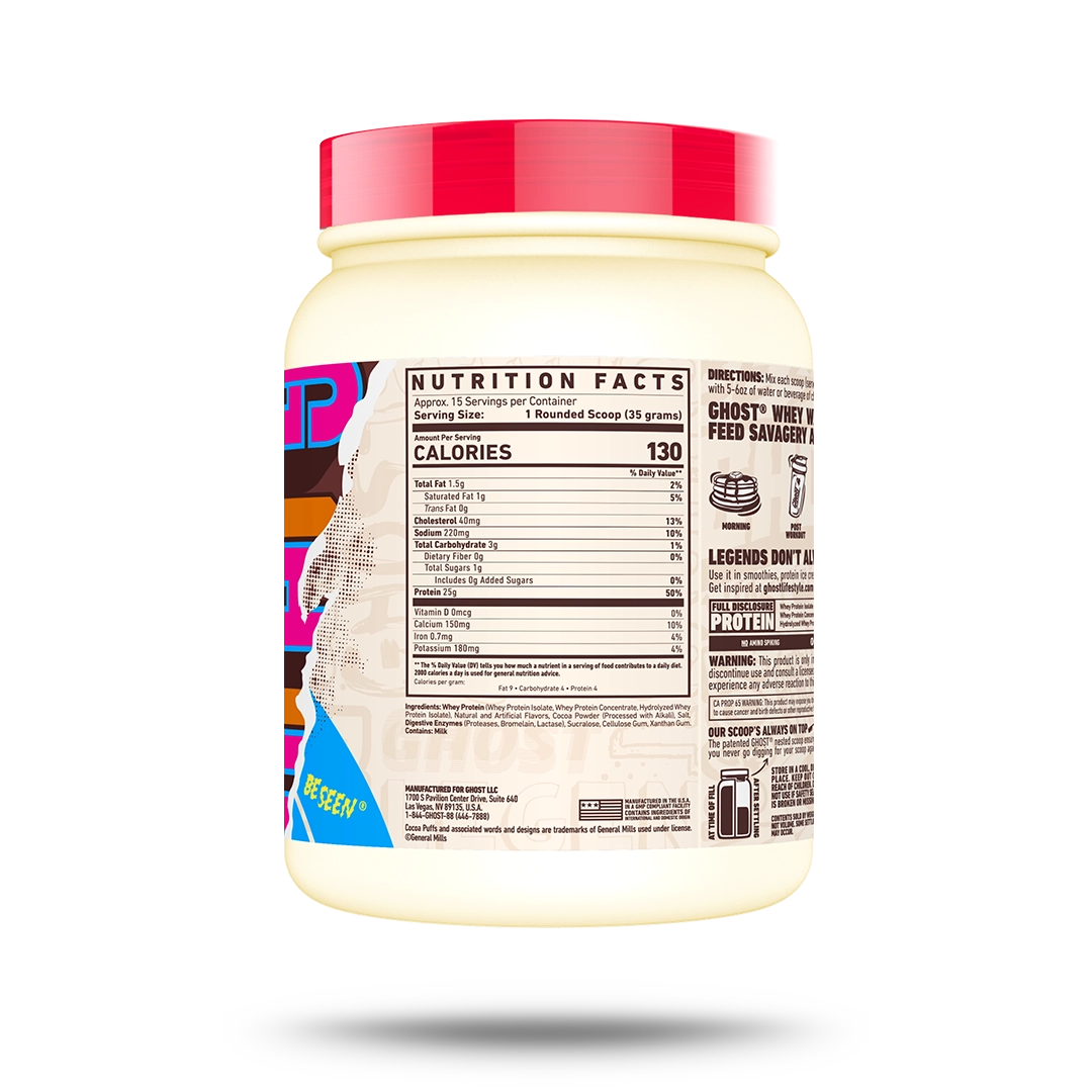 GHOST® 1LB WHEY x COCOA PUFFS™ | COCOA PUFFS™ CEREAL MILK®