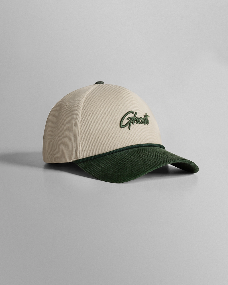 GHOST® CORDUROY BASEBALL HAT | FOREST/NATURAL
