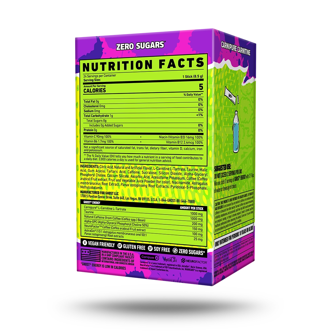 GHOST® ENERGY STICKS 24-PACK x WARHEADS® | SOUR BERRY