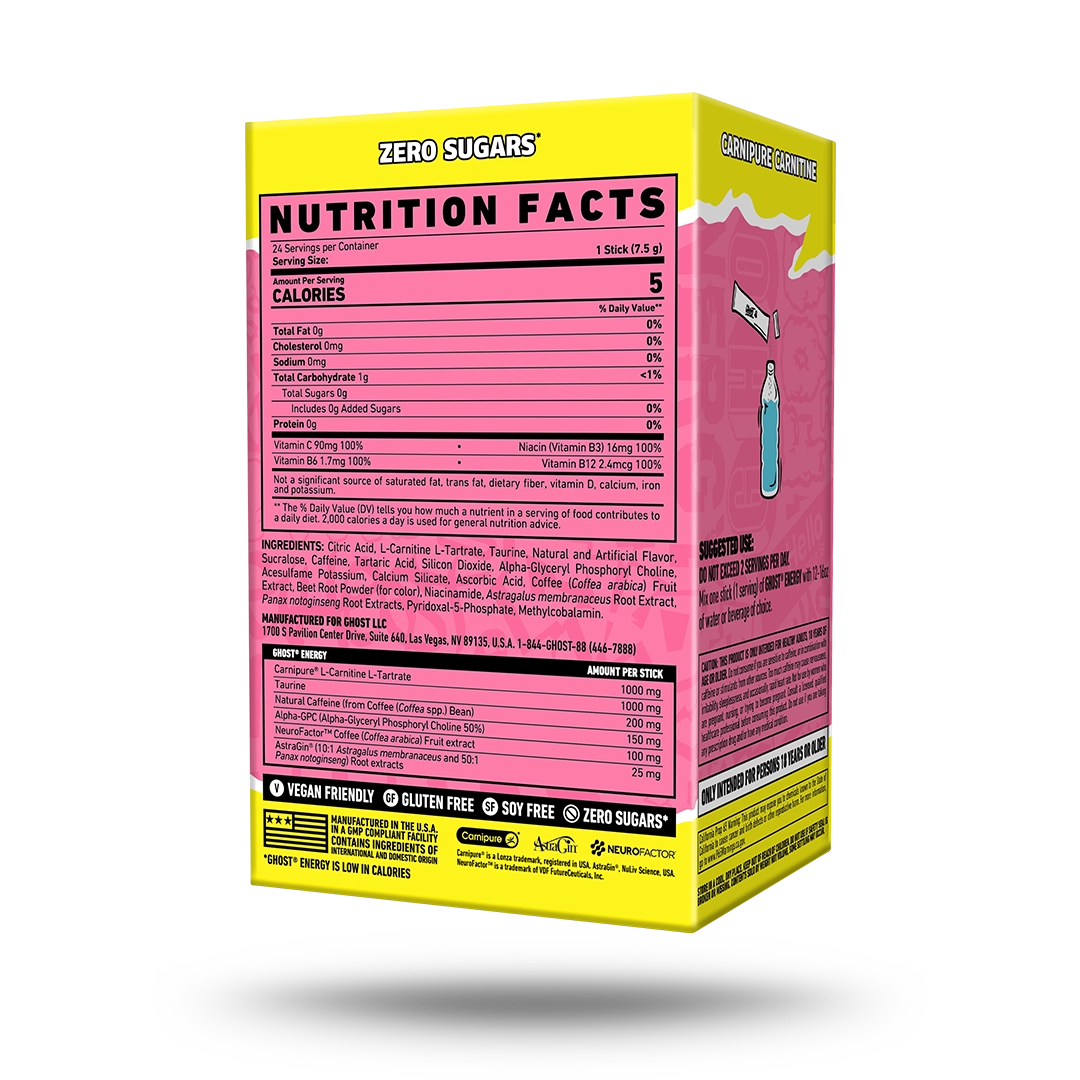 GHOST® ENERGY STICKS 24-PACK | SOUR PINK LEMONADE