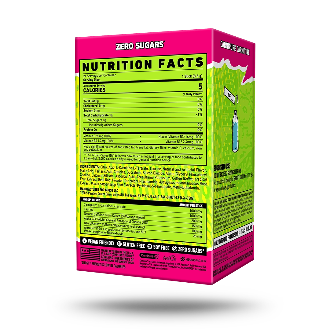 GHOST® ENERGY STICKS 24-PACK x WARHEADS® | SOUR WATERMELON