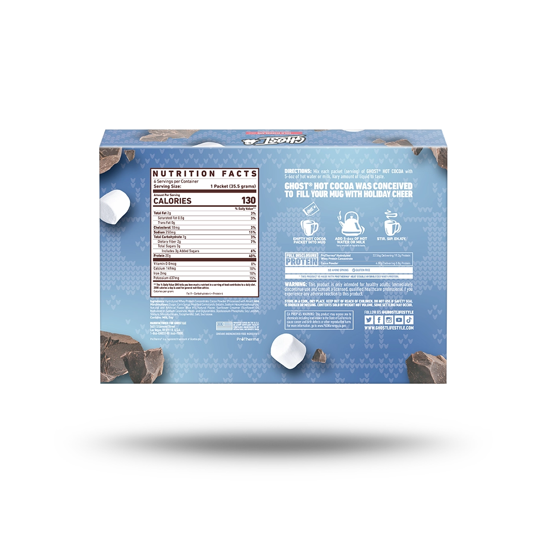 GHOST® HIGH PROTEIN HOT COCOA BOX | MILK CHOCOLATE