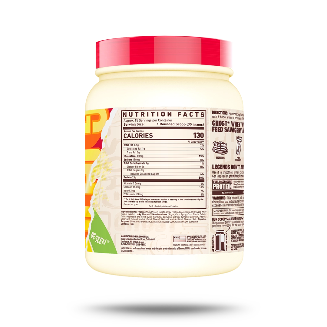 GHOST® WHEY x LUCKY CHARMS™ | CEREAL MILK® | WHEY PROTEIN SUPPLEMENT
