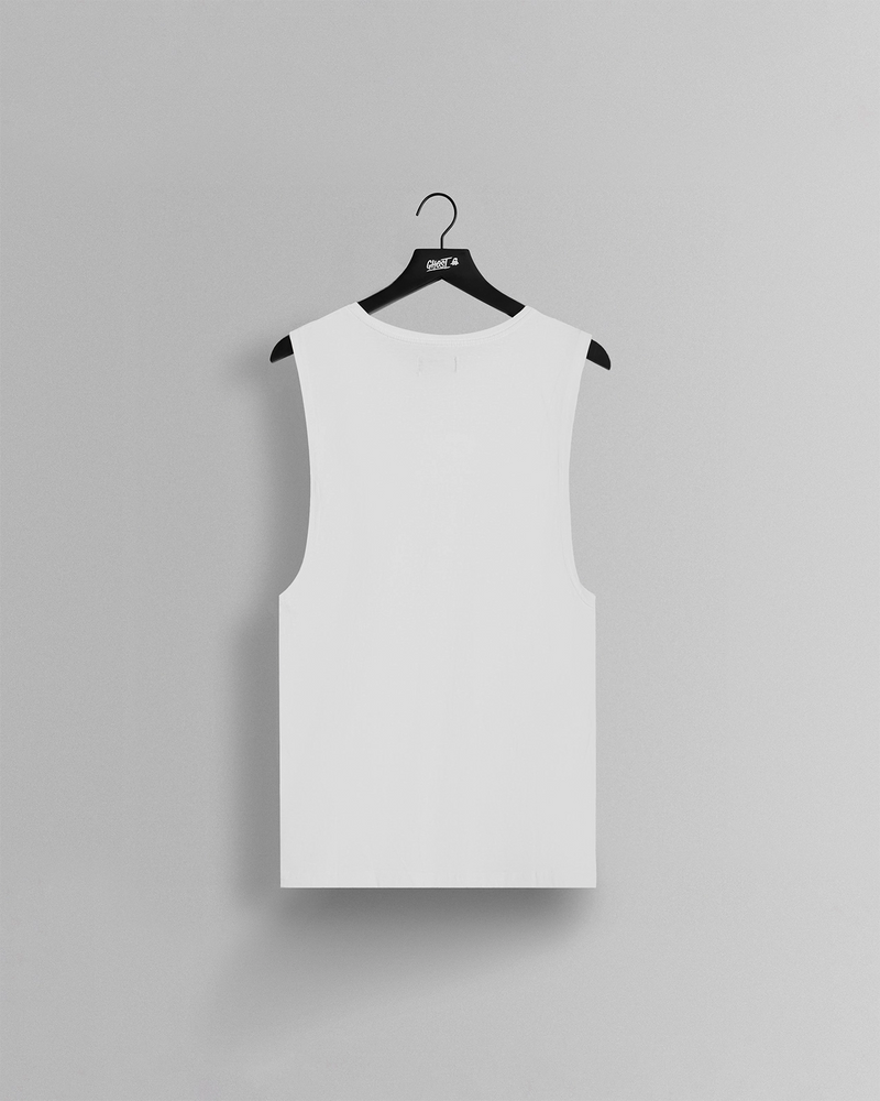 GHOST® MONOCLOUD SLEEVELESS TEE | WHITE