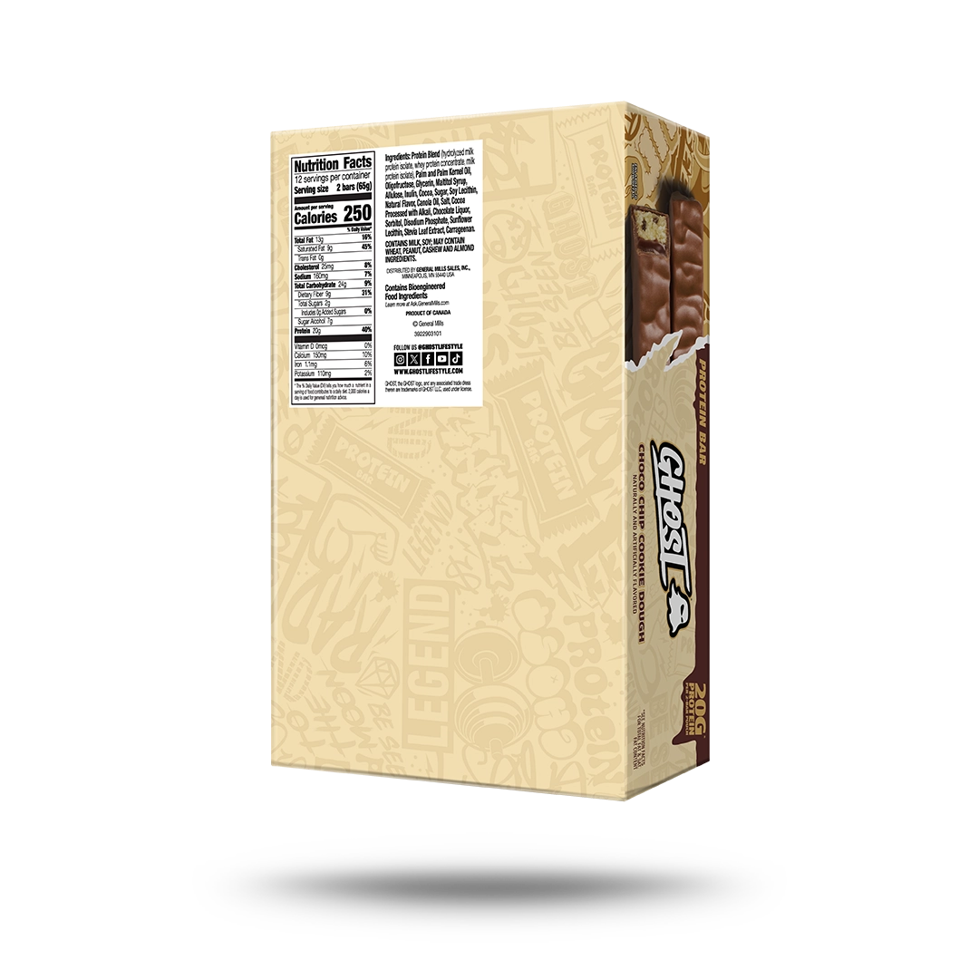 GHOST® PROTEIN BARS | CHOCO CHIP COOKIE DOUGH 12 PACK