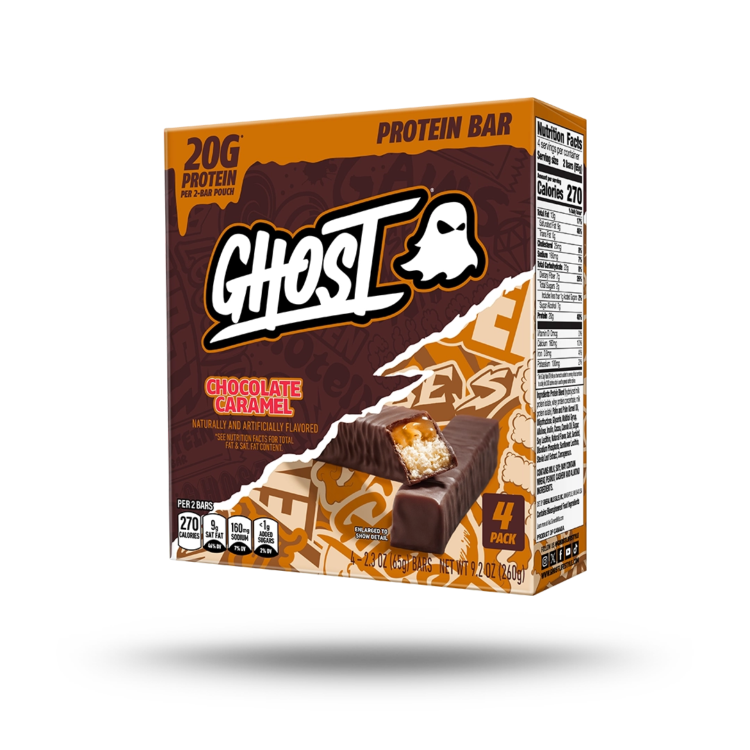 GHOST® PROTEIN BARS | CHOCOLATE CARAMEL 4 PACK