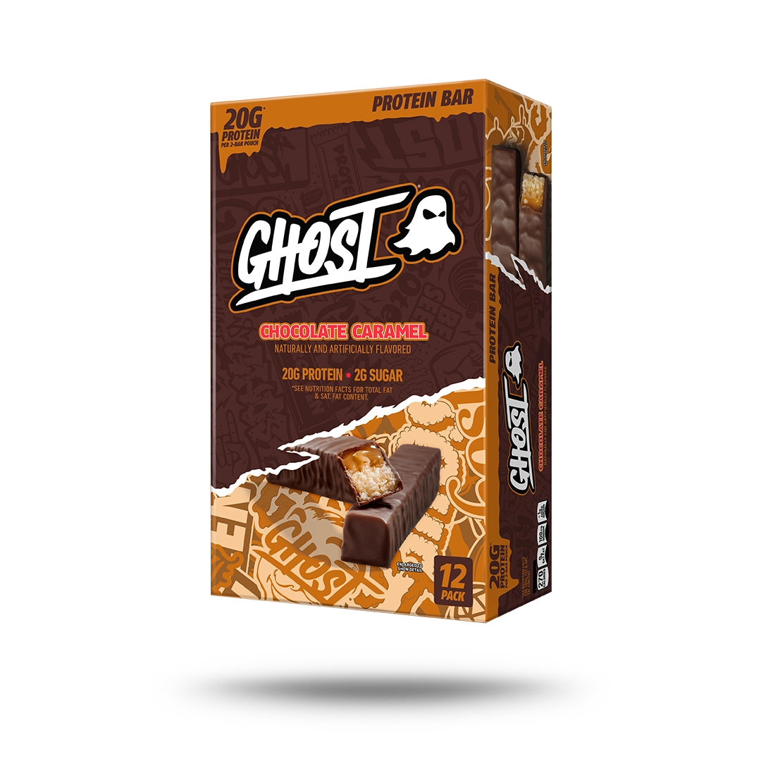 GHOST® PROTEIN BARS 12-PACK | CHOCOLATE CARAMEL