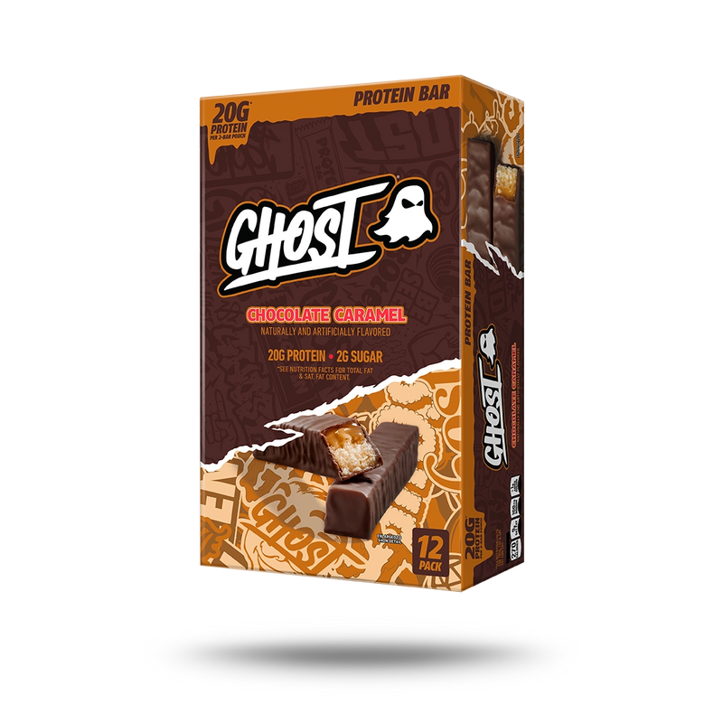 GHOST® PROTEIN BARS 12-PACK | CHOCOLATE CARAMEL