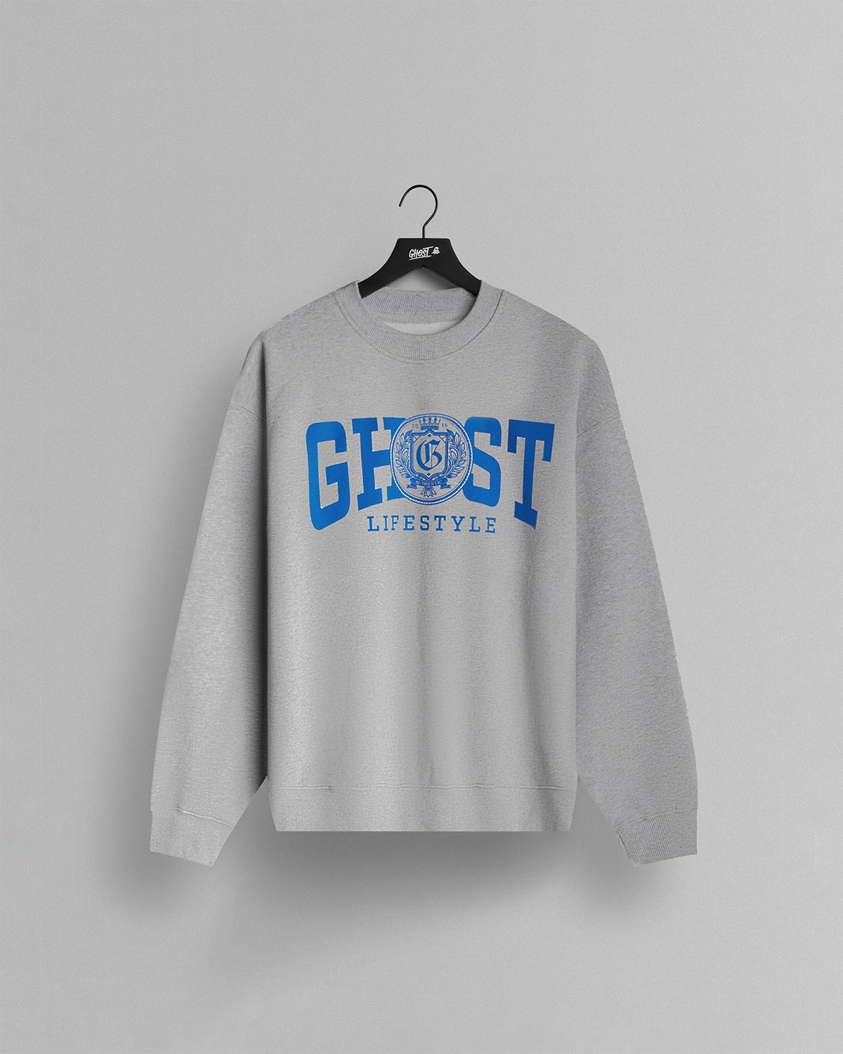 GHOST® UNI CREWNECK | HEATHER GREY