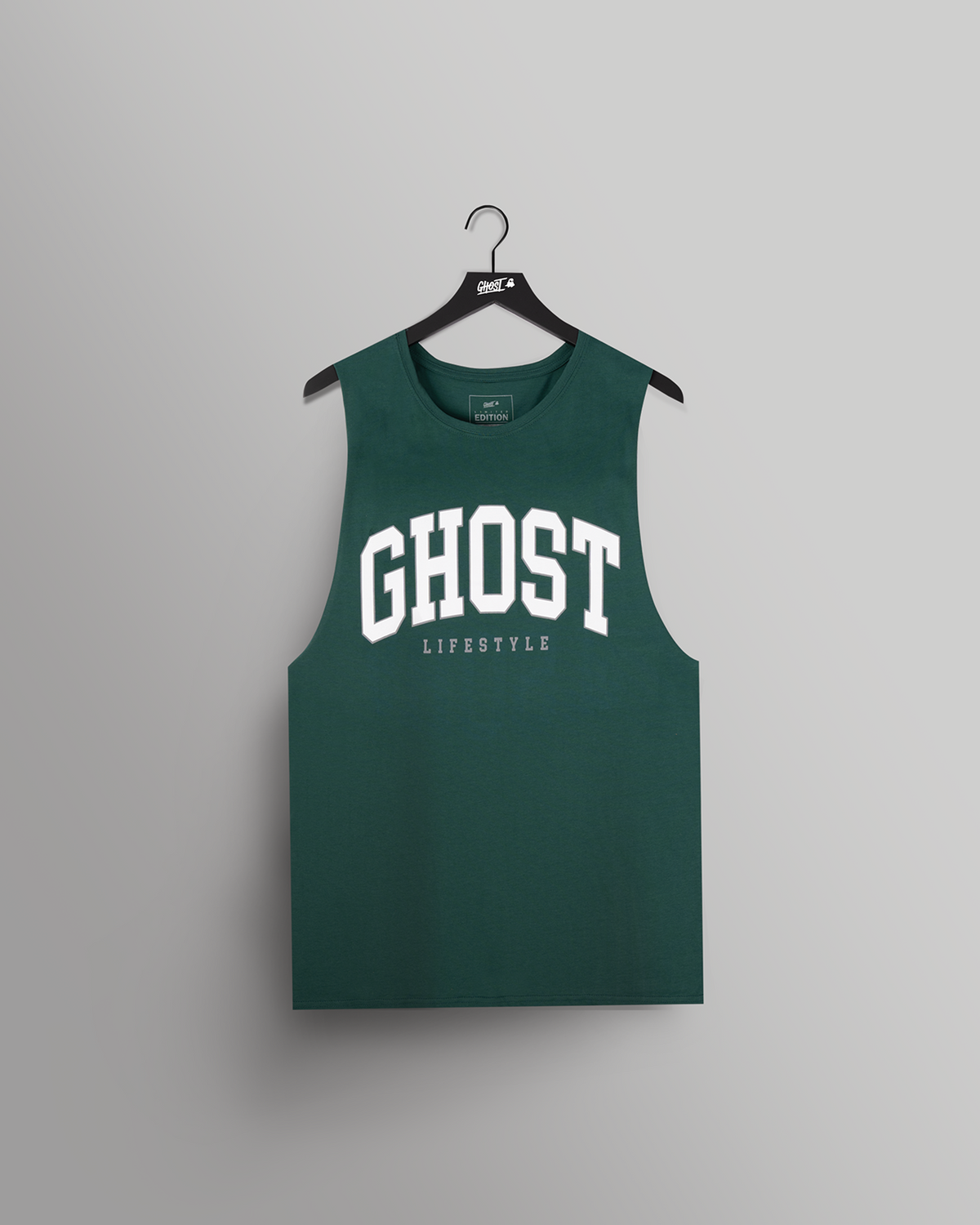GHOST® UNI SLEEVELESS TEE FOREST GREEN