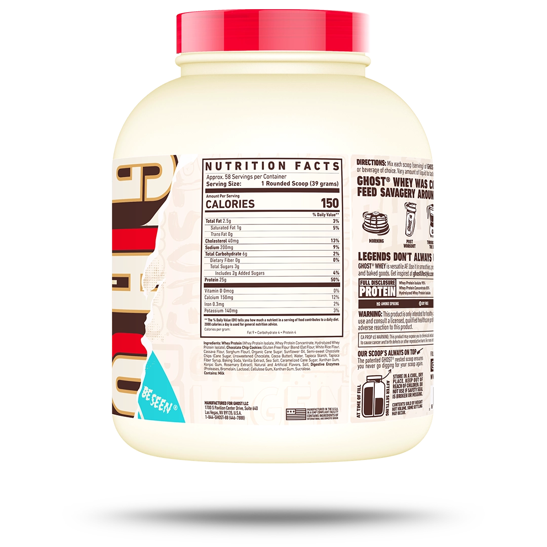 GHOST® 5LB WHEY | CHOCOLATE CHIP COOKIES