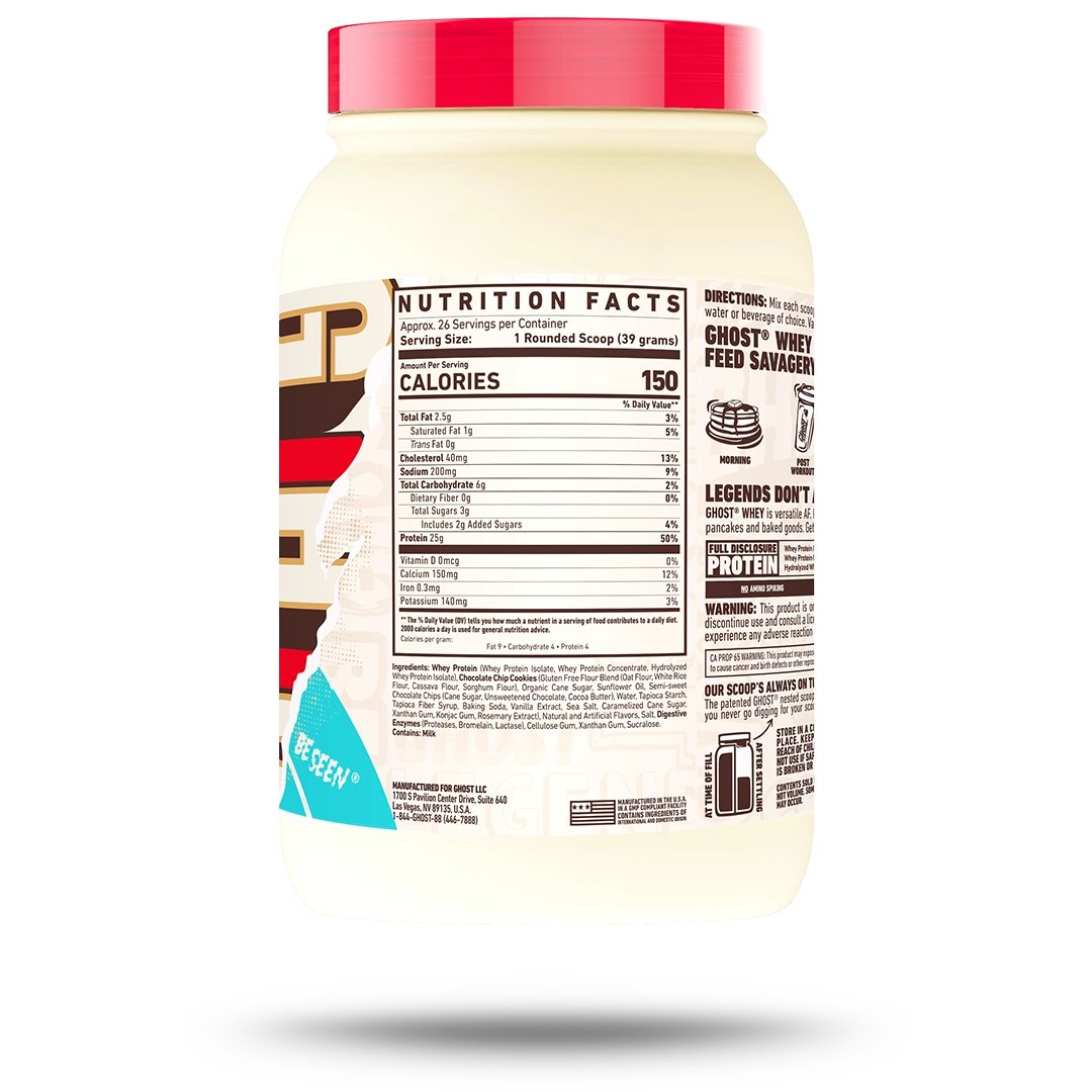 GHOST® WHEY | CHOCOLATE CHIP COOKIES