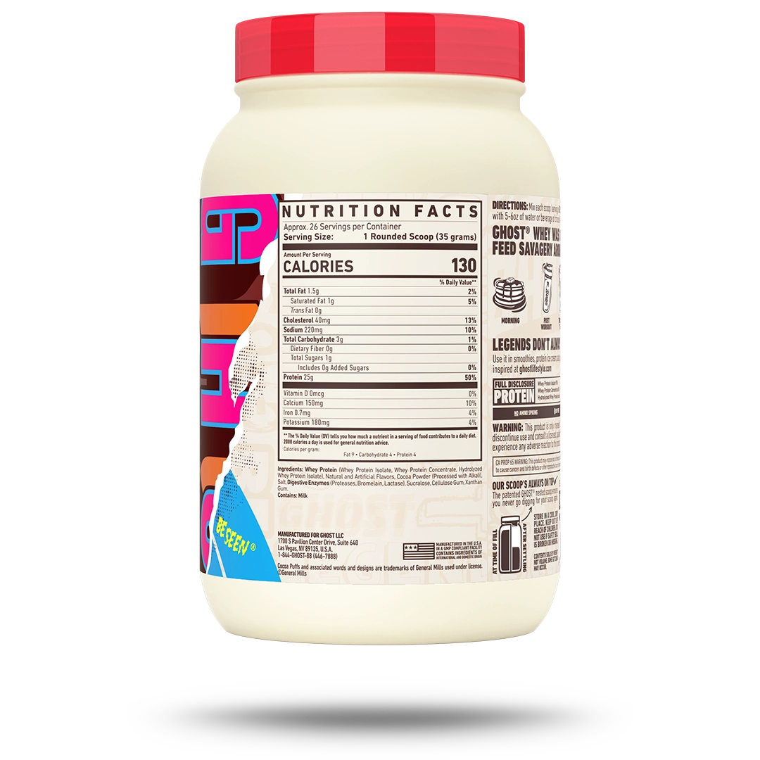 GHOST® WHEY x COCOA PUFFS™  | COCOA PUFFS™ CEREAL MILK®