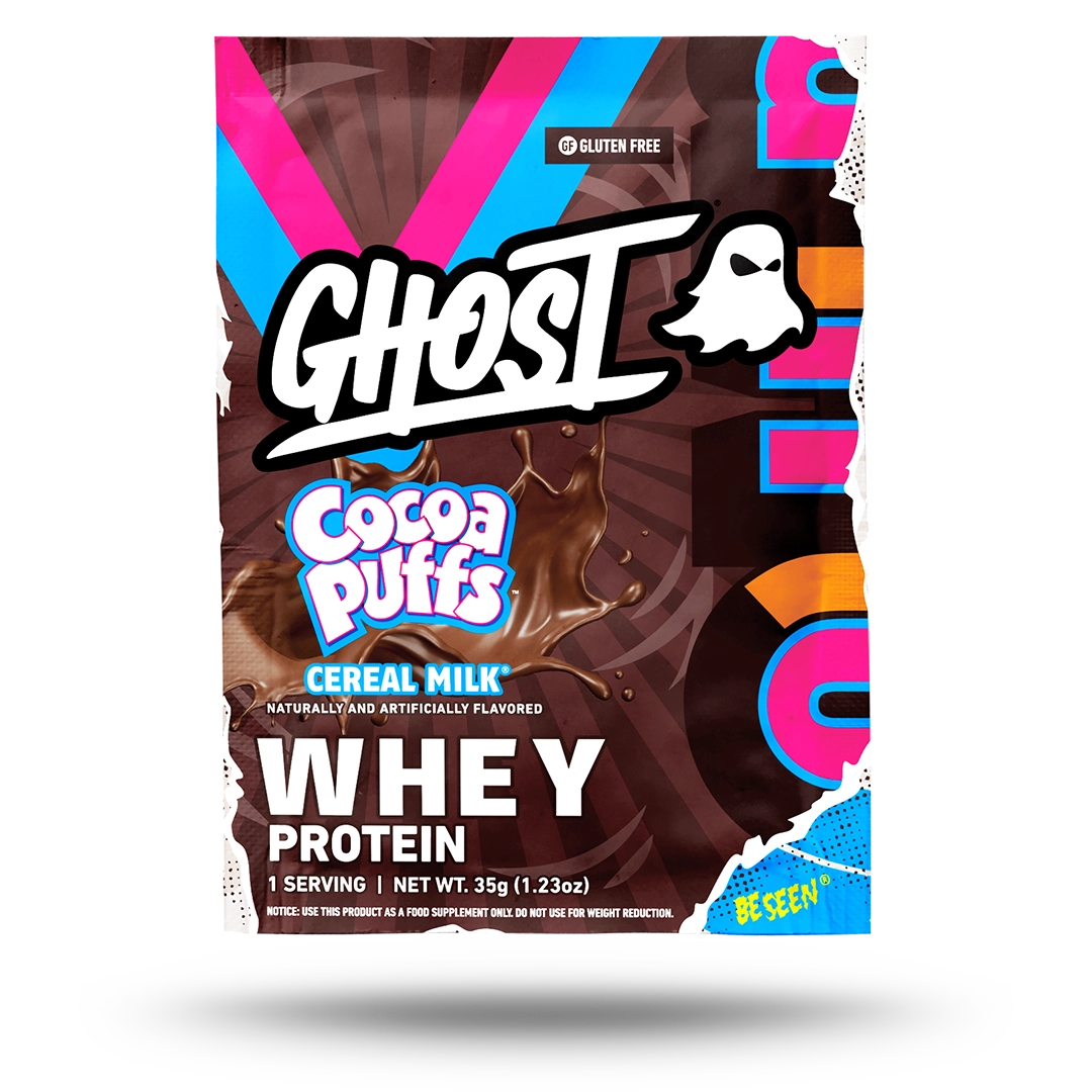 GHOST® WHEY PACKET x COCOA PUFFS™ | COCOA PUFFS™ CEREAL MILK®
