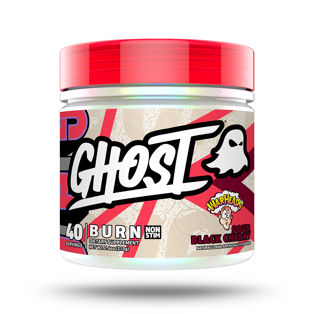 GHOST® BURN NON-STIM | WARHEADS® SOUR BLACK CHERRY